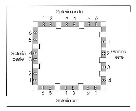 Plano del claustro de Saint-Paul de Mausole